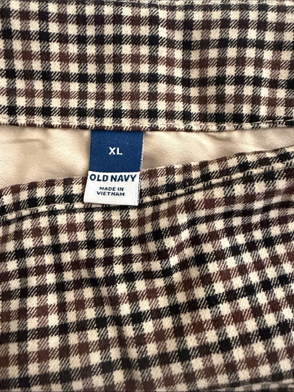Old Navy Black & White Gingham Mini Skirt